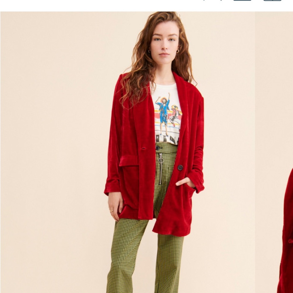 Endless Rose Red Velvet Blazer